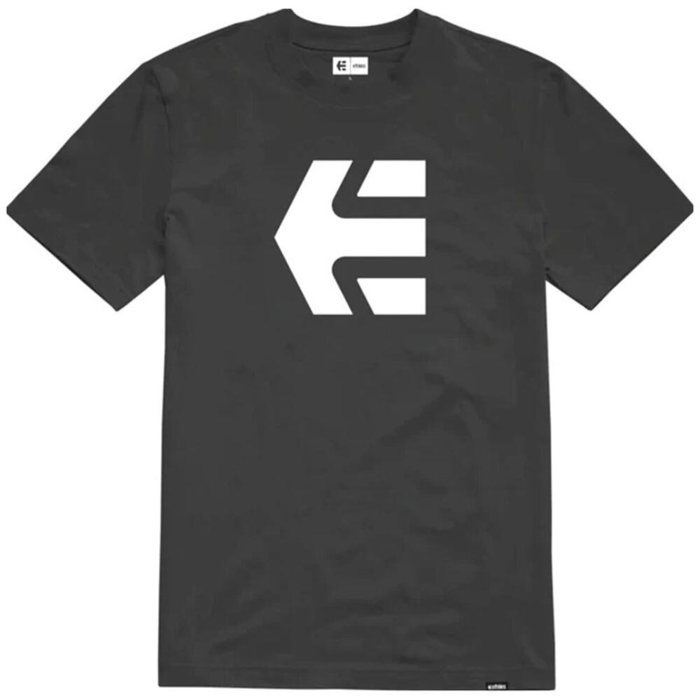Etnies Kids' Boys' Youth T-Shirt Icon Logo Short Sleeve Crewneck Tee in Yellow